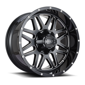 DOORBUSTER PRICING! - Impact Off-Road 806 Wheel 22x12 5x139.7 & 5x150 Gloss Black Milled -44mm - FREE T-SHIRT INCLUDED! | 806GB-221253-44