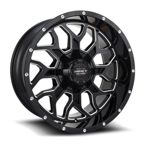 DOORBUSTER PRICING! - Impact Off-Road 813 Wheel 20x10 5x139.7 & 5x150 Gloss Black Milled -12mm - FREE T-SHIRT INCLUDED! | 813GB-21053-12