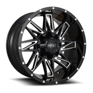 DOORBUSTER PRICING! - Impact Off-Road 814 Wheel 22x12 5x139.7 & 5x150 Gloss Black Milled -44mm - FREE T-SHIRT INCLUDED! | 814GB-221253-44