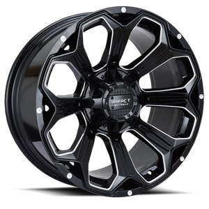 DOORBUSTER PRICING! - Impact Off-Road 817 Wheel 20x10 5x139.7 & 5x127 Gloss Black Milled -12mm - FREE T-SHIRT INCLUDED! | 817GB-21056-12