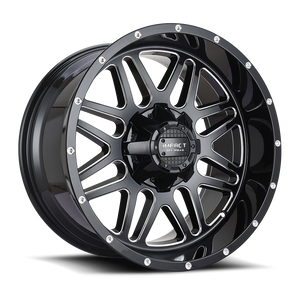 DOORBUSTER PRICING! - Impact Off-Road 806 Wheel 22x12 6x139.7 & 6x135 Gloss Black Milled -44mm - FREE T-SHIRT INCLUDED! | 806GB-221266-44