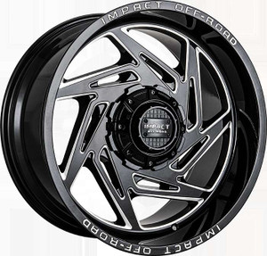 Impact Off-Road 830 Wheels Rims 22x12 6x5.5 (6x139.7) 6x135 Gloss Black Milled -44  | 830GBX-221266-44