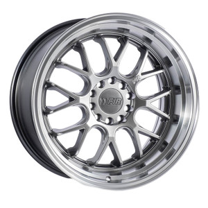F1R F21 Wheels Rims 18x9.5 5x114.3 5x120 Hyper Black W/ Polished Lip V2 40mm | F2118955120HB40-v2