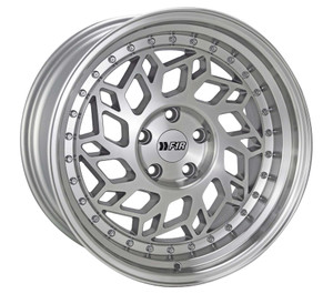 F1R® R32 Wheels Rims 18x8.5 5x4.5 (5x114.3) Machine Silver Polish Lip 33 | R3218855114MS33