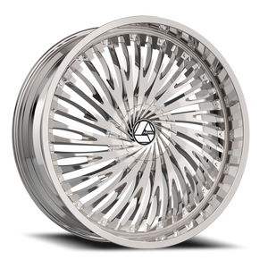 DOORBUSTER PRICING! - Azara Aza-526 Wheel 24x9 6x135 & 6x139.7 Nano Chrome 25mm | AZA-526249061351397+25NCR