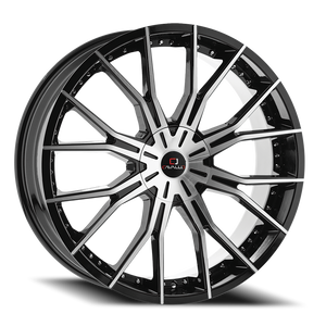 DOORBUSTER PRICING! - Cavallo Clv-36 Wheel 22x9.5 6x135 & 6x139.7 Gloss Black & Machined 25mm | CLV-36229561351397+25BM