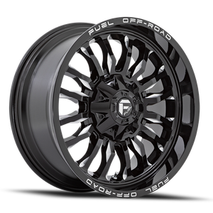 Fuel D795 Arc Wheel 22x10 8x180 Gloss Black Milled -18mm - FREE T-SHIRT INCLUDED! | D79522001847