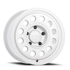 DOORBUSTER PRICING! - Nomad N501Sa Convoy Wheel 17x7.5 5x130 Gloss White 50mm - FREE T-SHIRT INCLUDED! | N501SA-77531+50
