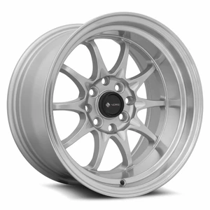 Vors Tr3 Wheels Rims 15x9 4x98 Silver W/ Machined Lip 0mm | TR0315908H0S-498