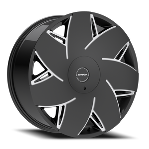 DOORBUSTER PRICING! - Strada S67 Turbina Wheel 22x9 5x114.3 & 5x120 Gloss Black Milled 35mm - FREE T-SHIRT INCLUDED! | S6729050135GBML