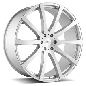 Azad® Az1970 Wheels Rims 22x9.5 5x115 Brushed Silver 15 | AZ197022955115+15BR/S