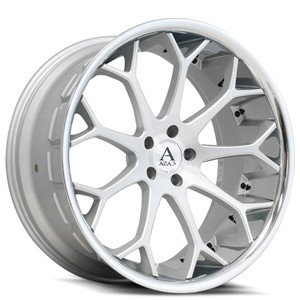 Azad® Az99 Wheels Rims 22x9 5x120 Brushed Silver Stainless Lip 30 | AZ992295120+30BR/SSL