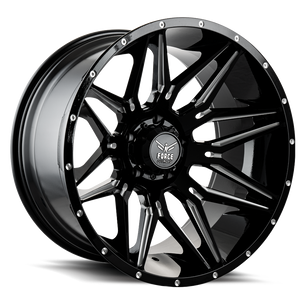 Force Off-Road® F34 Wheels Rims 20x12 6x5.5 (6x139.7) Black Milled -44  | F3420126139.7-44B/M