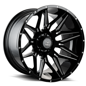 Force Off-Road® F34 Wheels Rims 22x12 5x127 (5x5) Black Milled -44  | F3422125127-44B/M