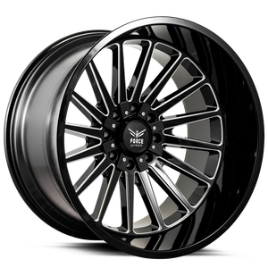 Force Off-Road® F40 Wheels Rims 26x14 6x135 6x5.5 (6x139.7) Black Milled -76  | F4026146135/139.7-76B/M