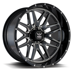 Force Off-Road® Fo4 Wheels Rims 20x12 5x5.5 (5x139.7) Black Milled -44  | FO420125139-44B/M