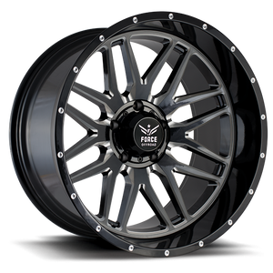 Force Off-Road® Fo4 Wheels Rims 22x12 5x150 Black Milled -44  | FO422125150-44B/M