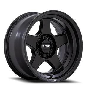 Kmc Km728 Lobo Wheel 17x8.5 6x139.7 Matte Black -10mm - FREE T-SHIRT INCLUDED! | KM728MX17856810N