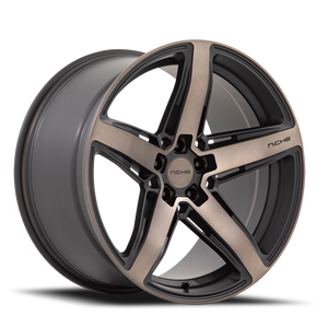 Niche M271 Teramo Wheel 20x9 5x112 Matte Black Machined With Double Dark Tint 38mm - FREE T-SHIRT INCLUDED! | M2712090F8+38