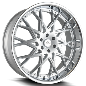 Azad® Az822 Custom Drilled Wheel Blanks Rims 26x10 Brushed Chrome Stainless Lip 10 | AZ8222610BLANK+10BR/SSL