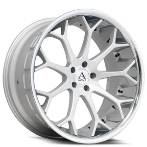 Azad® Az99 Custom Drilled Wheel Blanks Rims 24x9 Brushed Silver Stainless Lip 15 | AZ99249BLANK+15BR/SSL