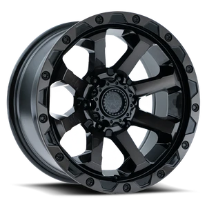 DOORBUSTER PRICING! - American Outlaw Capone Wheel 20x9 6x139.7 Satin Black -5mm | 133-2983S