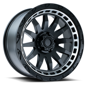 DOORBUSTER PRICING! - American Outlaw Flint Lock Wheel 17x8.5 5x127 Satin Black w/ Machined Edge 0mm | 135-7873MB
