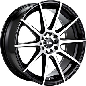 Ns Ns1501 Wheels Rims 18x8 5x100 5x4.5 (5x114.3) Gloss Black Machined 38 | NS1501188026+38BMF