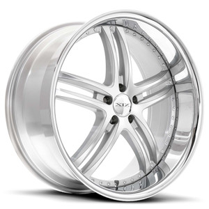 Xix X15 Wheels Rims 22x9 5x112 Silver Machined w/ Stainless Lip 35 | X15229022+35SMS