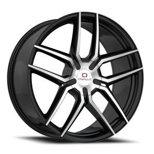 DOORBUSTER PRICING! - Cavallo Clv-55 Wheel 20x8.5 5x108 & 5x114.3 Gloss Black & Machined 35mm | CLV-55208551081143+35BM