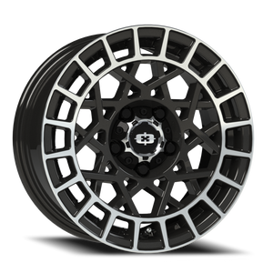 Vision Savage 349 Wheel 18x8 5x108 Gloss Black With Machined Lip 40mm | 349-8831GBML40