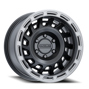 DOORBUSTER PRICING! - Raceline 957Bs Halo Wheel 17x9 6x135 Black w/ Silver Lip -12mm - FREE T-SHIRT INCLUDED! | 957BS-79065-12
