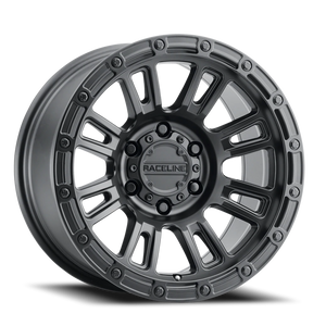DOORBUSTER PRICING! - Raceline 956B Compass Wheel 18x9 8x165.1 Satin Black 18mm - FREE T-SHIRT INCLUDED! | 956B-89080+18
