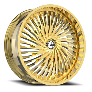 DOORBUSTER PRICING! - Azara Aza-526 Wheel 28x9.5 6x135 & 6x139.7 Gold 23mm - MINIMUM PURCHASE OF 4 WHEELS | AZA-526289561351397+23NG