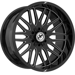 Xf Off-Road XF-240 Wheels Rims 22x10 8x6.5 (8x165.1) 8x180 Black Milled -18mm | XF-240221081651180-18GBML
