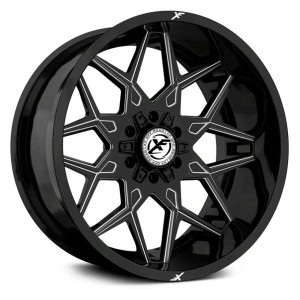 Xf Off-Road XF-238 Wheels Rims 20x10 8x6.5 (8x165.1) 8x180 Black Milled -12mm | XF-238201081651180-12GBML