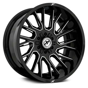 Xf Off-Road XF-230 Wheels Rims 22x12 8x6.5 (8x165.1) 8x180 Black Machined -44mm | XF-230221281651180-44GBM