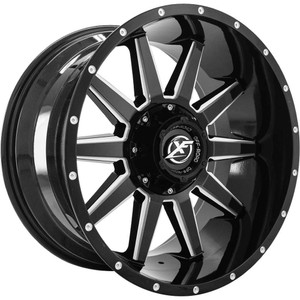 Xf Off-Road XF-219 Wheels Rims 18x9 8x6.5 (8x165.1) 8x170 Black Milled 12mm | XF-219189081651170+12GBML