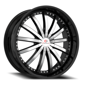 DOORBUSTER PRICING! - Cavallo Clv-53 Wheel 22x9.5 6x135 & 6x139.7 Gloss Black & Machined 25mm | CLV-53229561351397+25BM