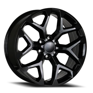 DOORBUSTER PRICING! - Replica1 Rp09 Snowflake Wheel 24x10 6x139.7 Gloss Black 24mm | RP-092410G639+24GB