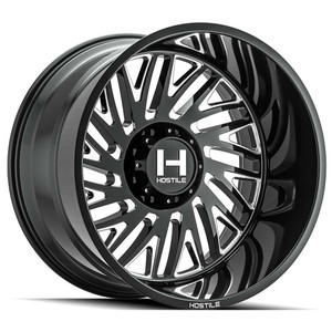 Hostile Syclone H131 Wheels Rims 22x10 8x6.5 (8x165.1) Blade Cut Black -25mm | H131-2210816545B