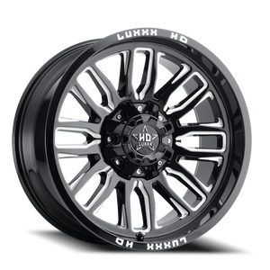 Luxxx Hd Lhd26 Wheel 20x9 8x165.1 & 8x170 Gloss Black Milled -18mm | LHD2620108165170-18K-A1