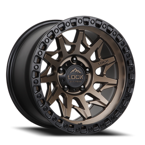 DOORBUSTER PRICING! - Lock Offroad Lunatic Wheel 17x9 6x139.7 Matte Bronze w/ Matte Black Ring 1mm - FREE T-SHIRT INCLUDED! | LUNATIC-7969MRMBR1