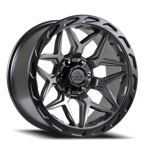 DOORBUSTER PRICING! - Lock Offroad Matrix Wheel 20x10 6x135 & 6x139.7 Matte Grey w/ Matte Black Ring -18mm - FREE T-SHIRT INCLUDED! | MATRIX-2136MGMBR