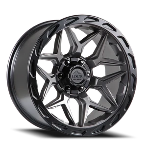 DOORBUSTER PRICING! - Lock Offroad Matrix Wheel 20x9 5x127 & 5x139.7 Matte Grey w/ Matte Black Ring 0mm - FREE T-SHIRT INCLUDED! | MATRIX-2921MGMBR