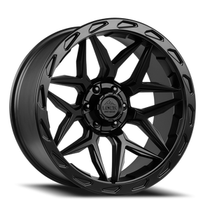 DOORBUSTER PRICING! - Lock Offroad Matrix Wheel 20x9 6x135 & 6x139.7 Matte Black w/ Matte Black Ring 0mm - FREE T-SHIRT INCLUDED! | MATRIX-2936MB