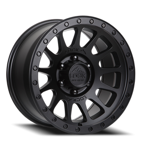 DOORBUSTER PRICING! - Lock Offroad Yosemite Wheel 17x9 6x139.7 Matte Black w/ Matte Black Ring 0mm - FREE T-SHIRT INCLUDED! | YOSEMITE-7969MB