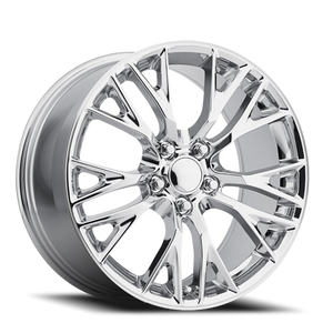 DOORBUSTER PRICING! - Factory Reproductions Fr 22 - C7 Zo6 Corvette Replica Wheels Wheel 18x8.5 5x120.65 Chrome 56mm - FREE T-SHIRT INCLUDED! | 22885563401