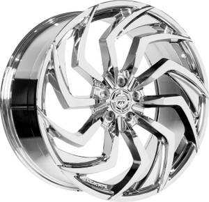 Lexani Shadow 698 Custom Drilled Wheel Blanks Rims 22x10 Chrome Custom Offset | 698-2210-00-15C