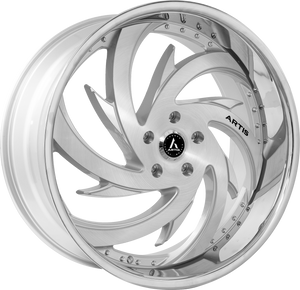 Lexani Spada A204 Custom Drilled Wheel Blanks Rims 26x9 Silver Machined w/ Ss Lip Custom Offset | A204-2690-00-00SMS